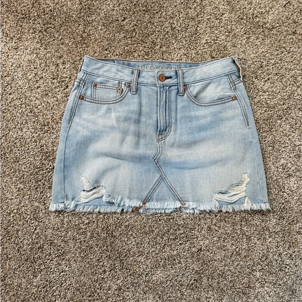 American Eagle Outfitters Light Blue Denim Skirt